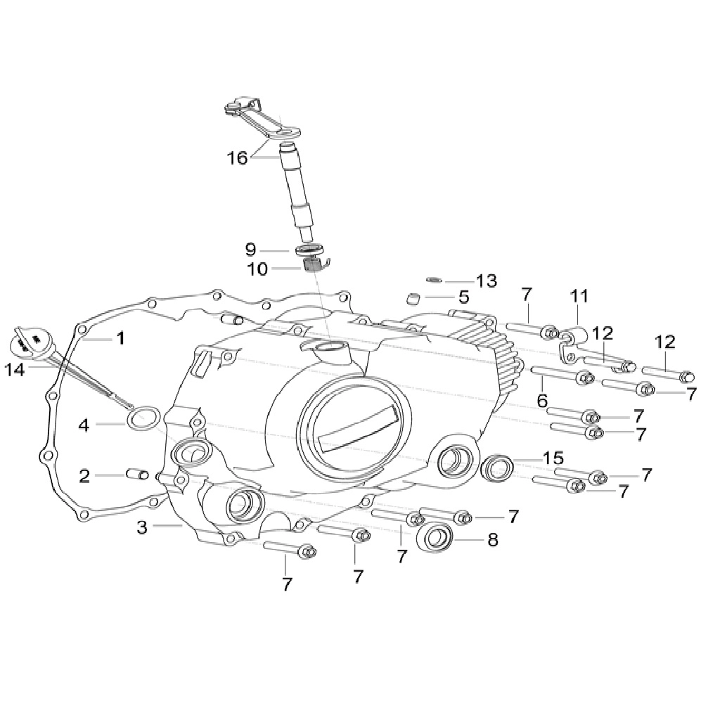 KUBA SUPERLIGHT 125 MOTOR KAPAĞI SAĞ #KM 74316